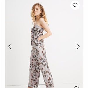 NWT Madewell strapless tie front jumpsuit